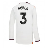 Camiseta Manchester City Ruben Dias #3 Segunda Equipación Replica 2023-24 mangas largas